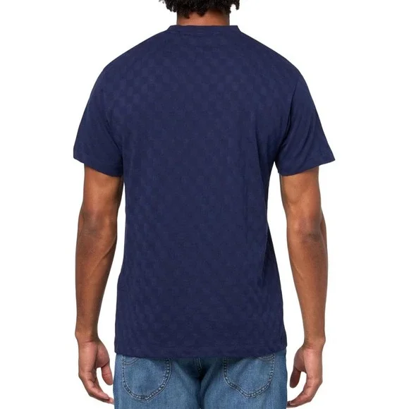NWT Guess Mens Short Sleeve Small Triangle Knit Shirt Sz XXL - Summer Night Blue - Picture 2 of 12